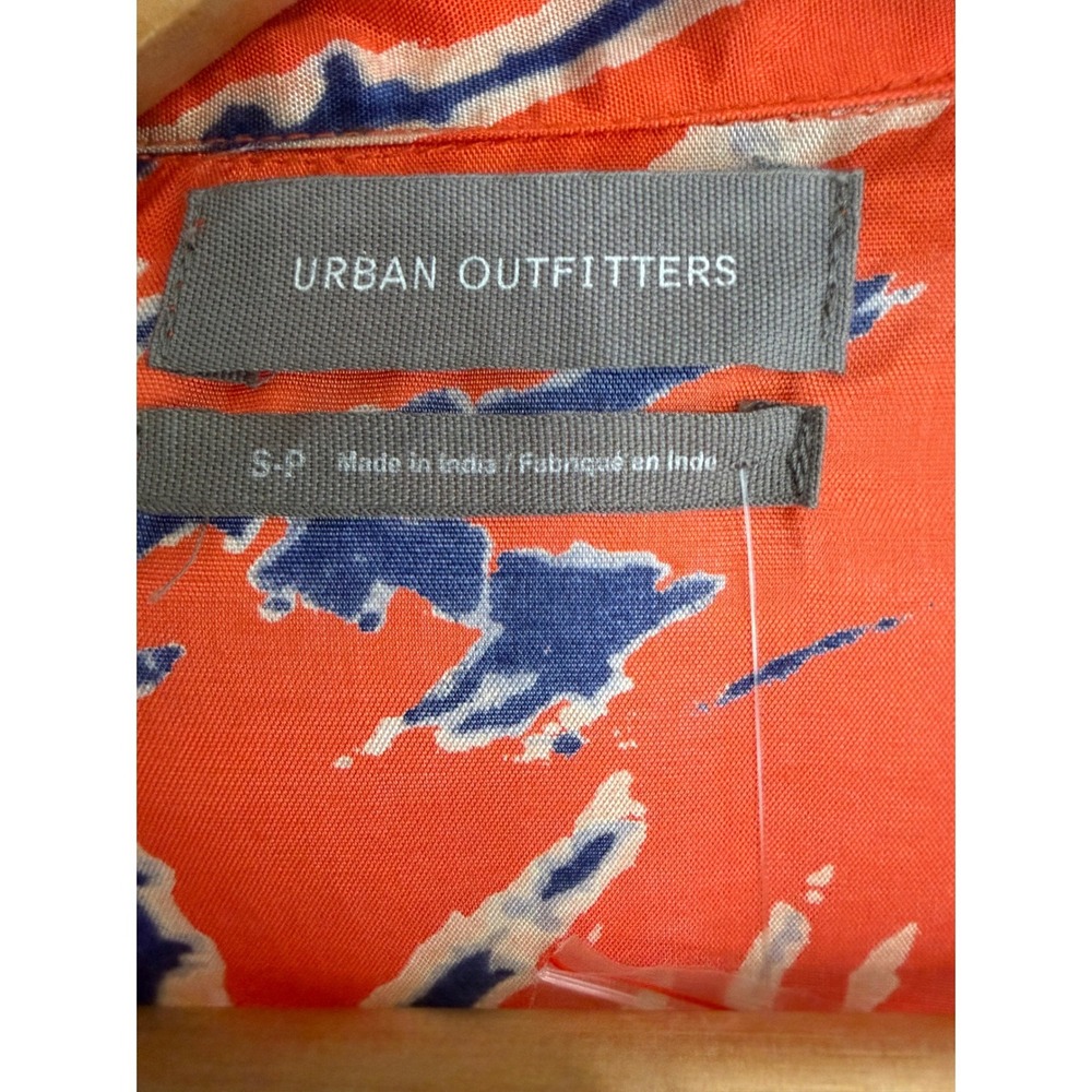 Urban Outfitters Orange Abstract Tie Dye Sleeveless Wrap Mini Dress Size Small - Picture 6 of 8